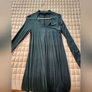 Express Long Sleeved Chest Cutout Mini Dress